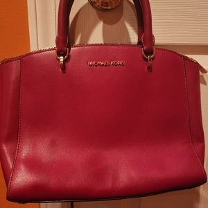 Red Michael Kors Satchel